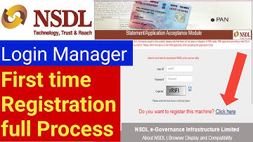 Nsdl Login Manager first time Registration full process - NSDL Paam Branch id Registration