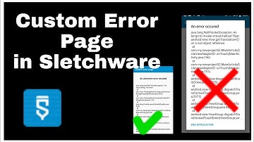 Custom error page in #sketchware
