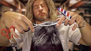 ASMR most REALISTIC hipster barbershop haircut EVER