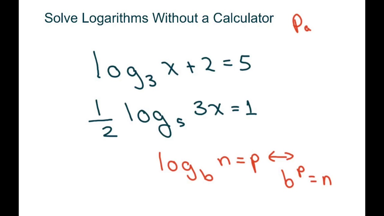 solve log problems without calculator