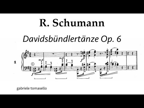 Видео: Schumann - Davidsbündlertänze Op 6 Gabriele Tomasello | w score