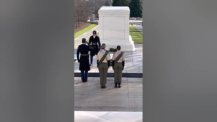 Troop 9006 Laying a Wreath at the Tomb of the Unkn...