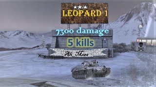 WORLD OF TANKS blitz LEOPARD 1- 7300 damage, 5 kills (1 vs 3)