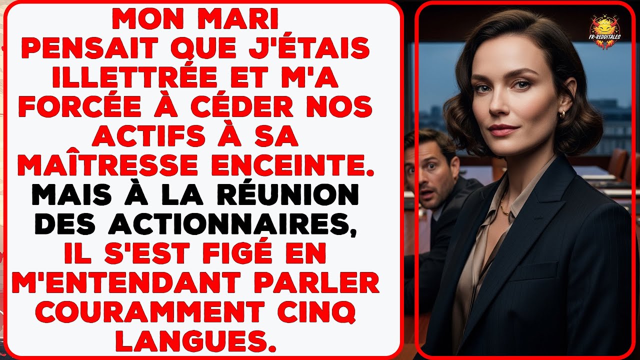 Mon mari m’a piégée pour donner nos actifs à sa maîtresse. À la réunion des actionnaires, il a pâli.