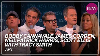 Bobby Cannavale, James Corden, Neil Patrick Harris and Scott Ellis with Tracy Smith: Art