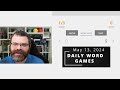 Craftword and other daily wordlelike games  may 13 2024