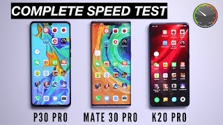 Techzg Wideo Huawei Mate 30 Pro SPEED TEST vs P30 Pro / K20 Pro