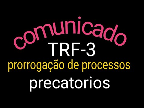 Urgente! Comunicado do TRF-3 01/04/22