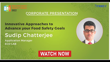 Corporate Presentation By Sudip Chatterjee , Application Manager From Ecolab at IFSSA2022