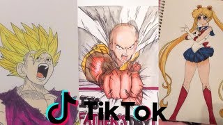 Tiktok drawing/painting anime compilation #1