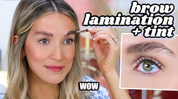 BROW LAMINATION & TINT AT HOME TO FIX MY FLUFFY SILLY BROWS | leighannsays