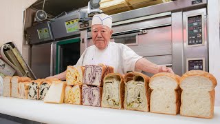 Amazing 89 Year Old Super Grandpa!! Skilled baker making bread
