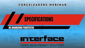 Specifications - Load Cell Performance Starts By Design Webinar