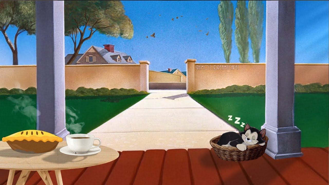 1947, Summer morning coffee on the porch (vintage oldies music from another room) ASMR