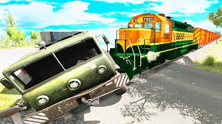 Train Accidents #11 -  BeamNG Drive | CrashTherapy