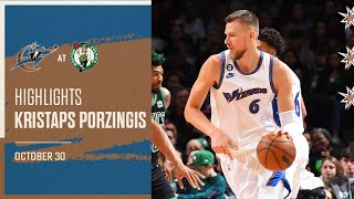 Highlights: Kristaps Porzingis' double-double at Boston Celtics - 10\/30\/22