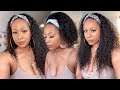 Inches + Density! | Affordable Human Hair Headband Wig! | Wearing It w/ a Wig Grip! | ft. Julia Hair