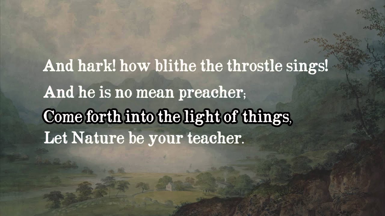 Poetry Analysis The Tables Turned YouTube