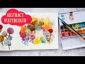 Intuitive Mixed Media Art Journal Collage - Abstract Watercolor Painting