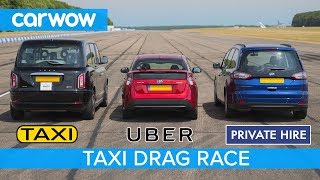 TAXI DRAG RACE: Uber vs electric London Black Cab vs private hire  which is quickest?