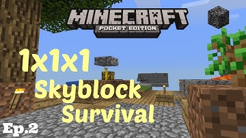 MC:PE Skyblock 1x1x1 - Episode 2, Mob spawner and challenges