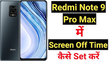How to set screen off time in redmi note 9 pro max || redmi note 9 pro max auto screen off ||