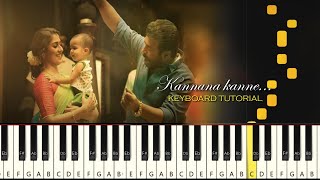 kannana kanne keyboard tutorial | Keyboard notes | Ajith |D imman | Sid Sriram | Aswin | Wheat beats