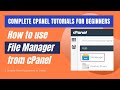 🌟 💫cPanel File Manager Tutorial  | Add/ Edit/ Delete/ Upload/ Download or Manage files in cpanel