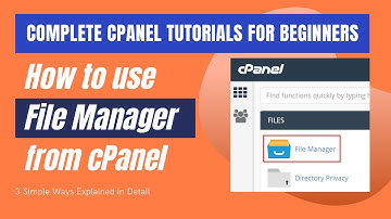 🌟 💫cPanel File Manager Tutorial  | Add/ Edit/ Delete/ Upload/ Download or Manage files in cpanel