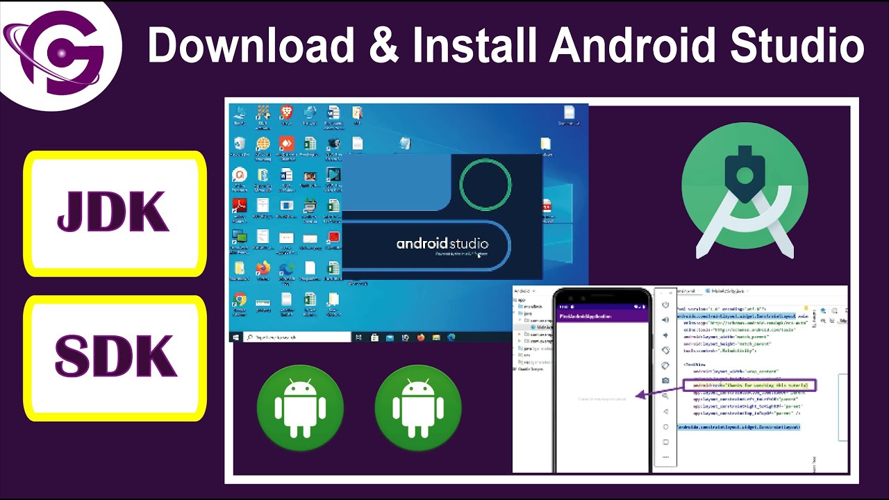 ติดตั้ง jdk  New 2022  How to Install Android Studio With Java JDK and SDK on Windows 10