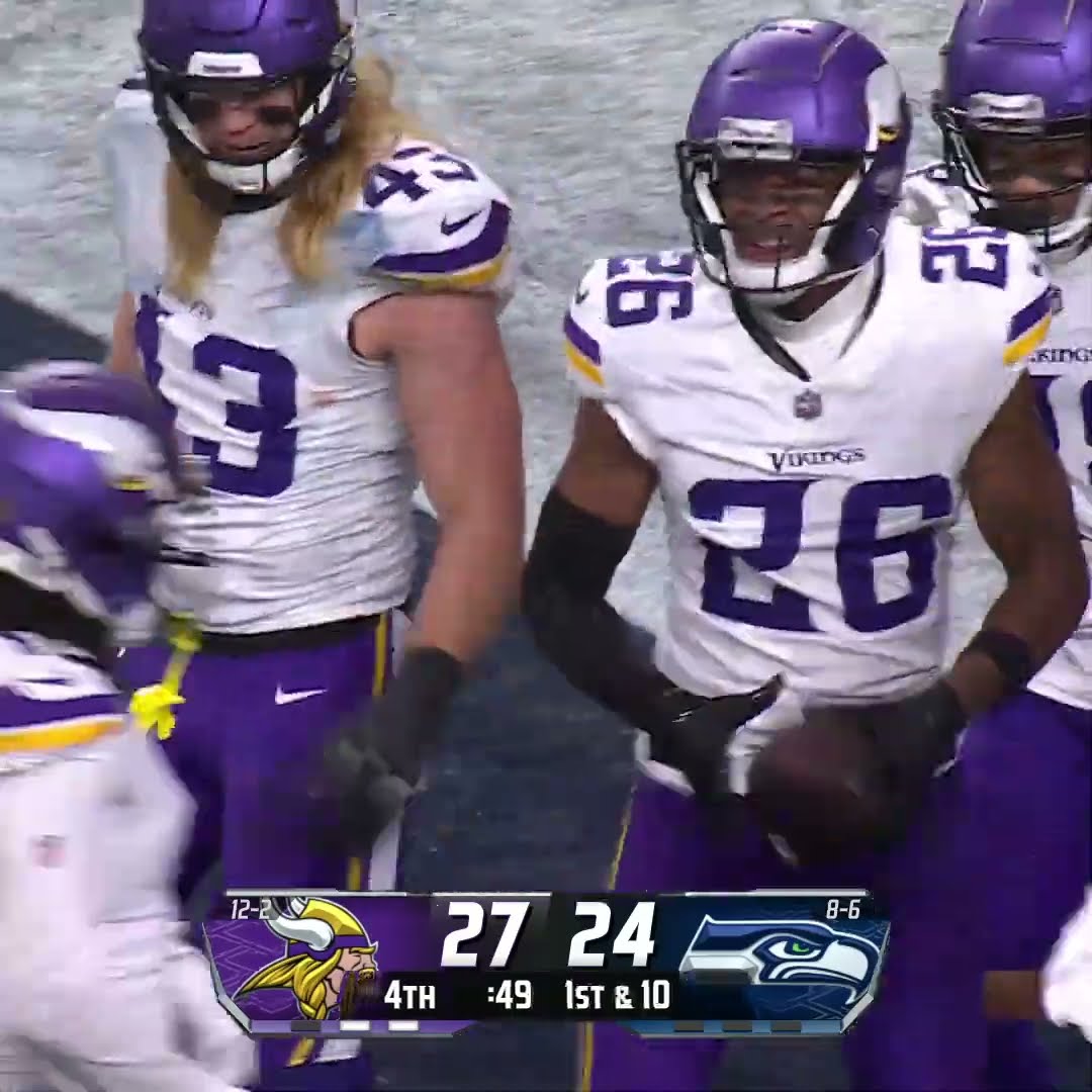 Theo Jackson intercepts the Geno Smith pass vs. Seattle Seahawks
