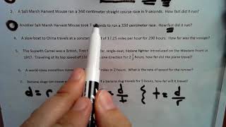 Module 1 Lesson 16- Speed, Distance, Time etc