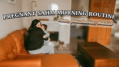 6 AM PREGNANT MORNING ROUTINE W/ A PRESCHOOLER & TODDLER | PREGNANT MOM OF 2 MORNING ROUTINES 2022