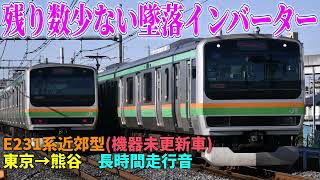 【長時間走行音】 JR高崎線E231系近郊型（墜落ｲﾝﾊﾞｰﾀｰ） 東京→熊谷