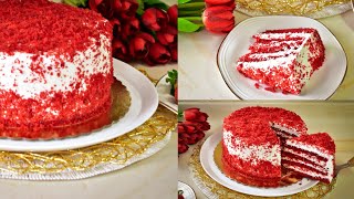 كيكة ريد فلفيت.. الكيكه المخمليه ماشاءالله الطعم حكايه تابعوها بالتفصيل Red Velvet Cake