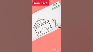 Easy Warli art for kids #kidsart #shorts #shortvideo #warliart #easyart #easydrawing #draw #tribal