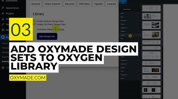 How to add OxyMade Design Sets to Oxygen Builder Library
