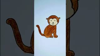 How to draw Monkey 🐒/Monkey drawing easy #drawingforkids #coloring #drawing