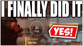 I FINALLY GOT LEVEL 20 EXPERTISE IN THE DIVISION 2! THIS IS HOW I GOT THERE & SOME TIPS & TRICKS!