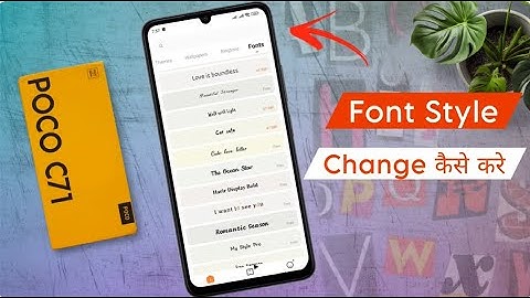 How to Change Font Style in Poco C71 / Poco C71 me Font Style Change Kaise Kare