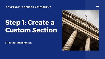 Filevine Integration Setup Step 1 - Create a Custom Section