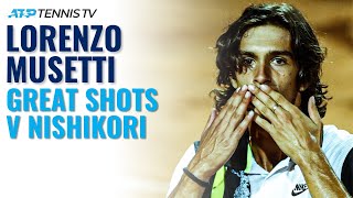 18-Year-Old Lorenzo Musetti Wows in Win vs Nishikori! | Rome 2020