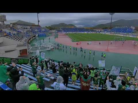 【アウェイ】試合前挨拶 東京ヴェルディvsモンテディオ山形 2020.10.24