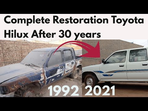 Restoration Of Toyota Hilux Double Cabin after 30 years Hilux Restoration