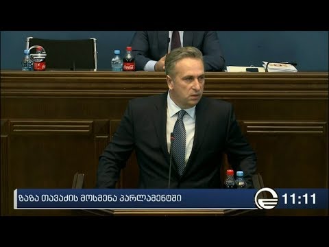 ზაზა თავაძის მოსმენა პარლამენტში