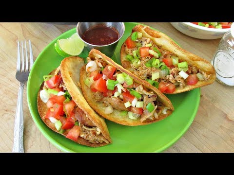 Shredded Chicken Tacos - Slow Cooker Recipe - PoorMansGourmet