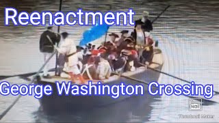 Reenactment George Washington Crossing in Delaware Pennsylvania