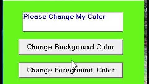 The VB App that changes Color