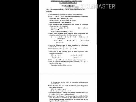 Creative holiday homework for class 10 maths image