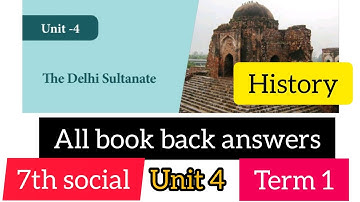 7th std social science term 1 history unit 4 book back answers || Delhi sultanate question answers
